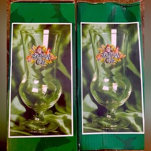 Two rainforest cafe glasses